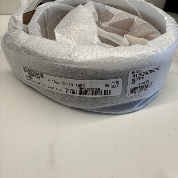 GUCCI SIGNATURE LEATHER BELT - Picture 5 of 6